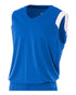 A4 Youth Moisture Management V-neck Muscle (NB2340), Color 'Royal/White'